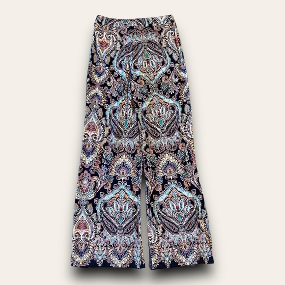 Boho Hippie Flare Stretchy Pants Size XS Cato Festival Summer - Picture 5 of 5